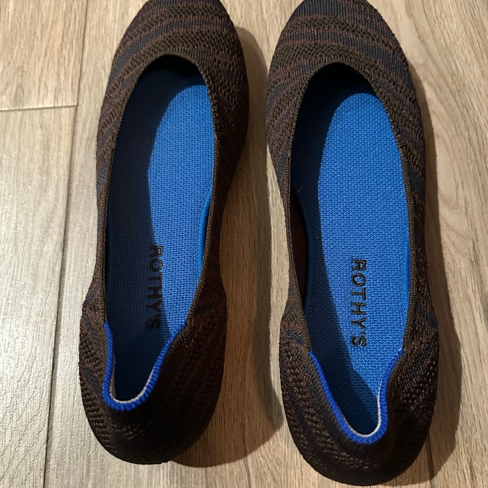 Rothy's Brown and Blue Comfort Flats
